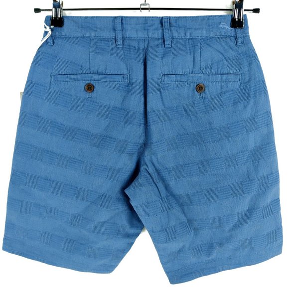 NWT $115 Tommy Bahama Blue Plaid 'Ikat or Not' Reversible 10" Shorts - Picture 5 of 11
